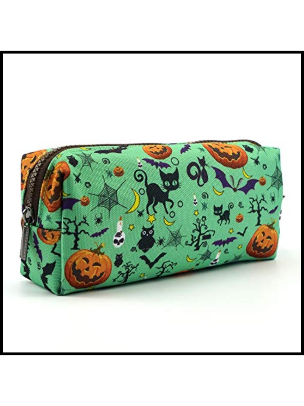 Halloween Canvas Pencil Case Pen Pouch Cosmetic Makeup Bag